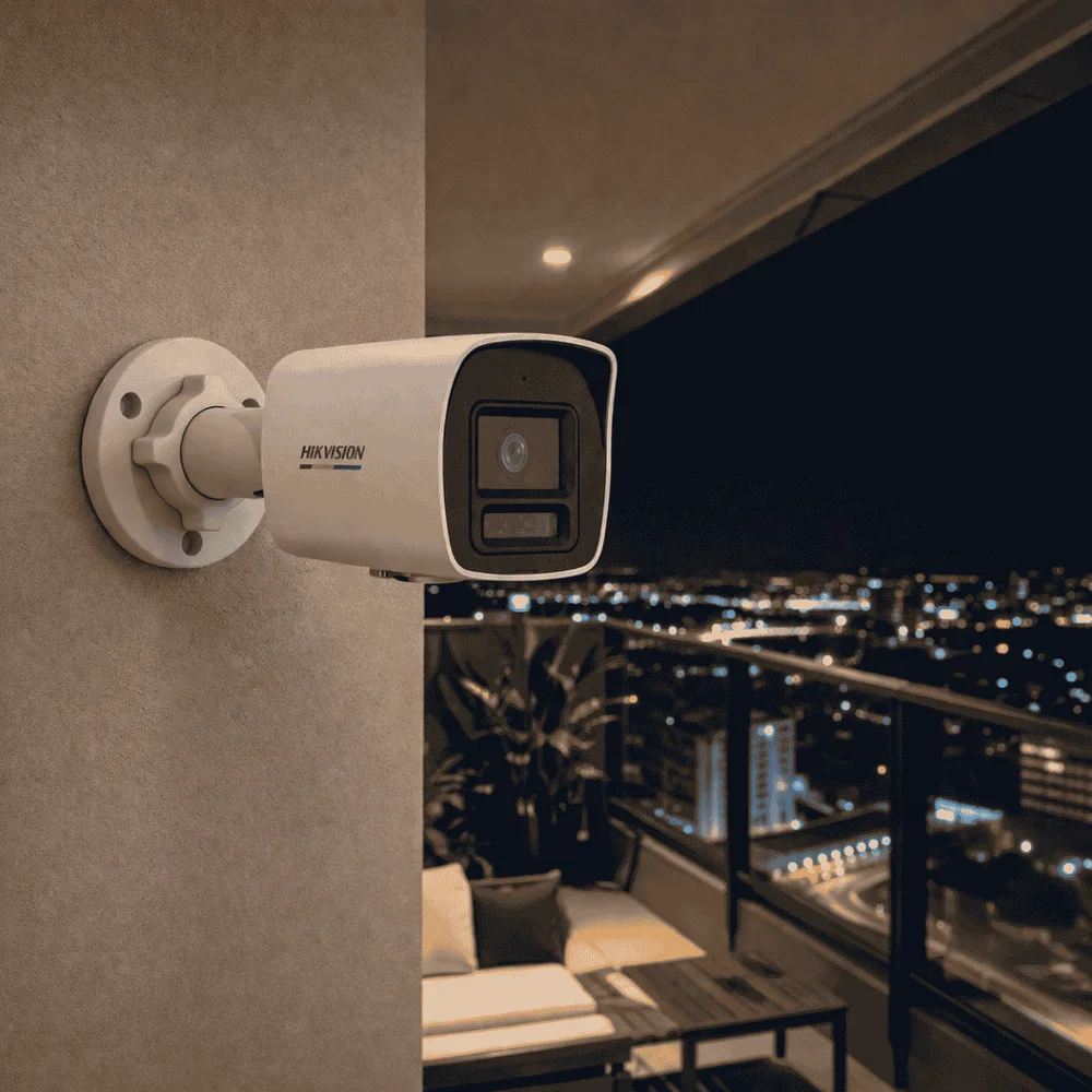 Câmera Segurança Áudio Hikvision 2mp Full Hd Colorvu 2.8mm Poe Ip67