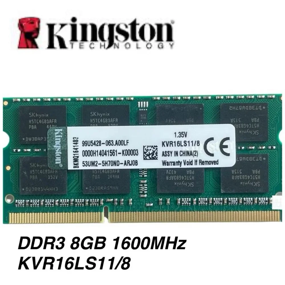 Memória Ram Kingston 8GB, 1600mhz, Ddr3, Notebook, Cl11