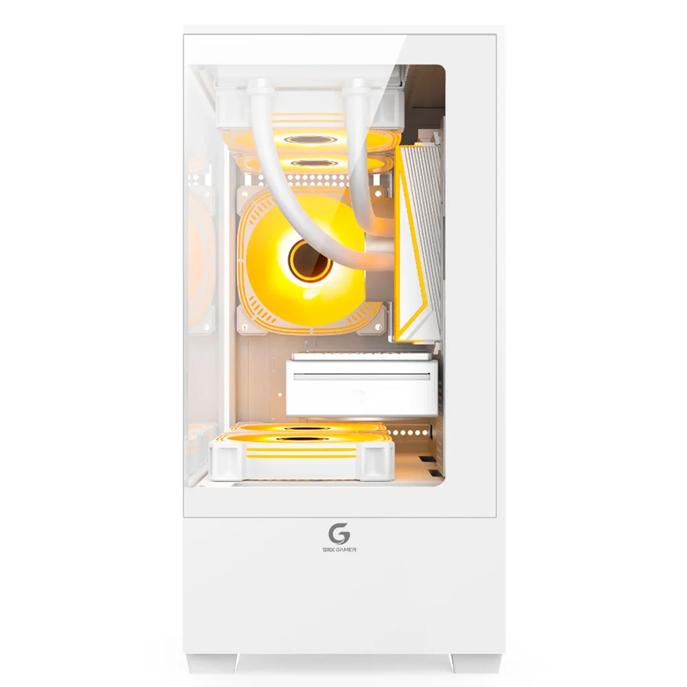 Gabinete Gamer Brx, Tower, 3 Fans, Micro-atx, Mini-atx, Branco - R31w Gabinete Gamer Brx, Tower, 3 Fans, Micro-atx, Mini-atx, Branco - R31w
