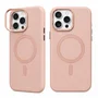 Capa Magnética Couro Premium Iphone 16 Pro + Películas Reforçada Para Câmera