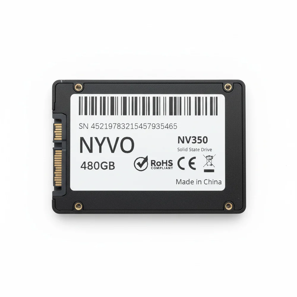 SSD Nyvo 480GB 2,5" Sata Iii 7mm Leitura 550 Mb/s Escrita 520 Mb/s Nv350550480g SSD Nyvo 480GB 2,5" Sata Iii 7mm Leitura 550 Mb/s Escrita 520 Mb/s Nv350550480g