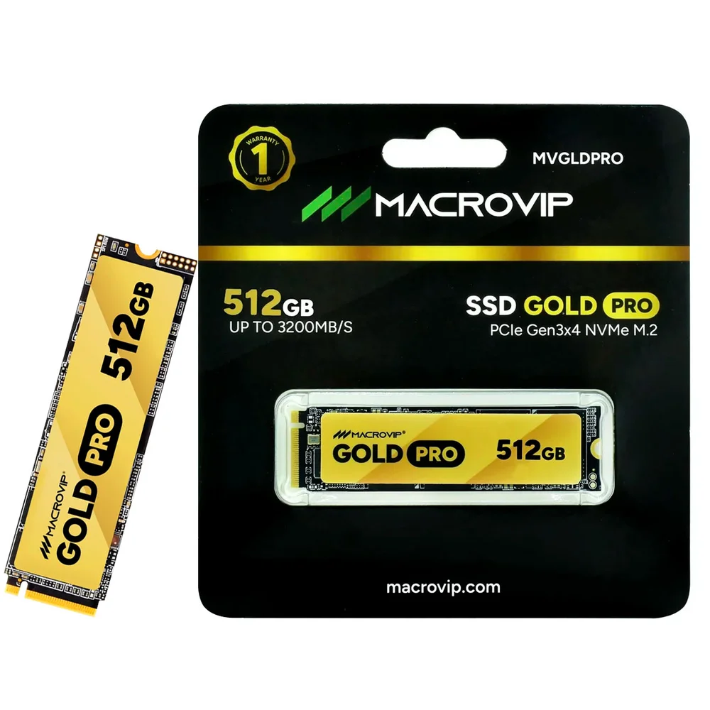 Hd SSD M.2 Nvme 512gb Macrovip Gold Pro, PCie Gen3x4 - Mvgldpro/512gb Hd SSD M.2 Nvme 512gb Macrovip Gold Pro, PCie Gen3x4 - Mvgldpro/512gb