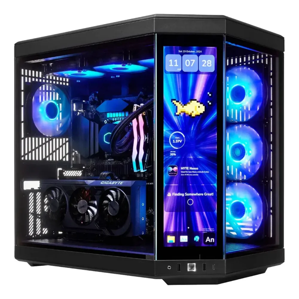 Workstation RTX 5080 Ryzen 9 9950x3d 128GB Ddr5 4TB M.2 Hyte Y70 Touch WINDOWS 11 Pro Ia