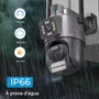 Kit 3 Câmeras De Segurança Externa Wife 4k Lente Dupla Fixa e Giratoria Com Sirene Policial Alarme