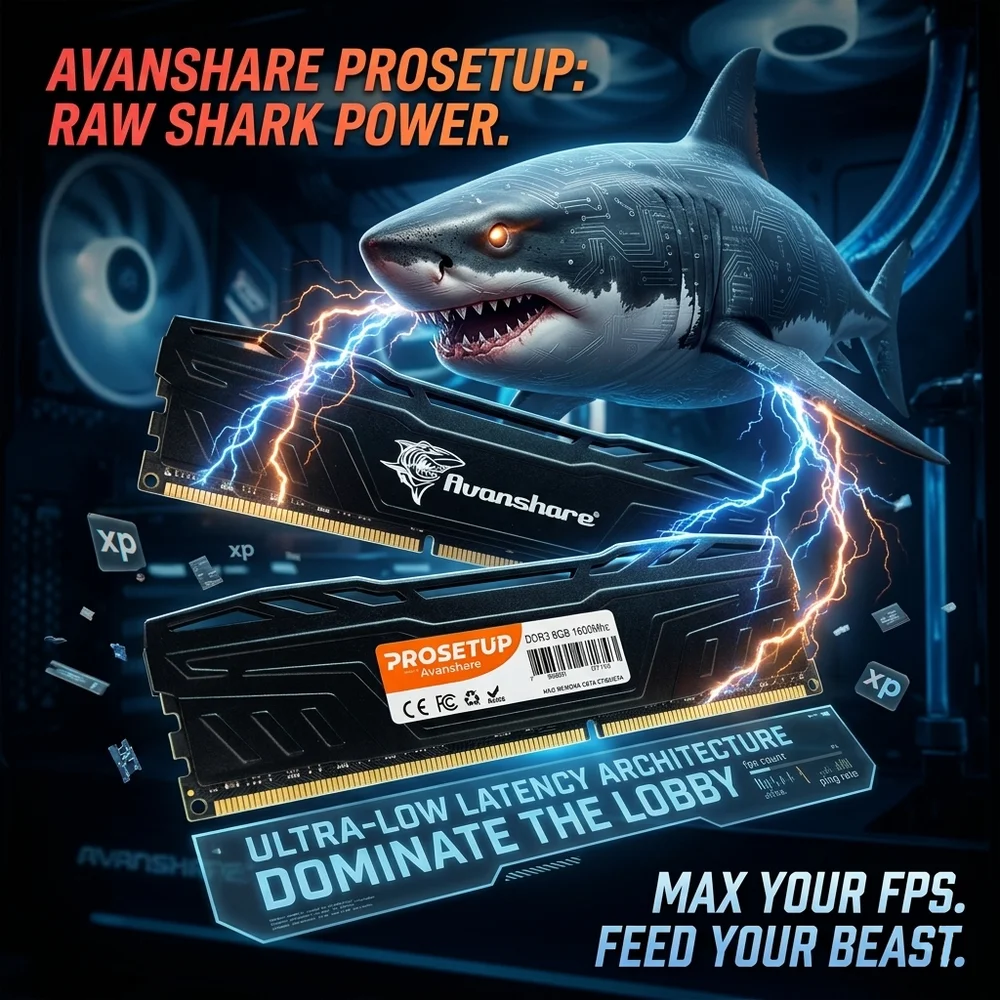 Memoria Para Desktop Ddr3 8GB 1600mhz PC3-12800 Cl11 Gamer Heatsink Prosetup Avanshare Memoria Para Desktop Ddr3 8GB 1600mhz PC3-12800 Cl11 Gamer Heatsink Prosetup Avanshare