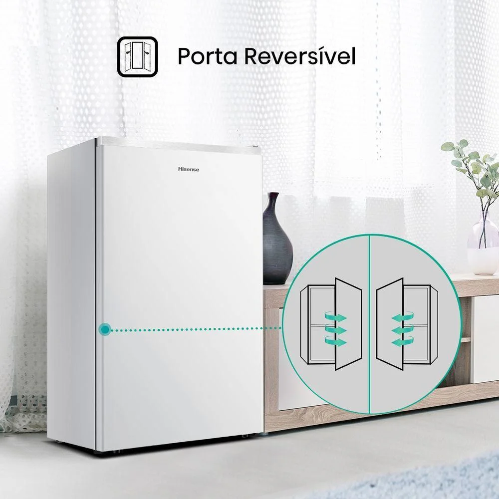 Frigobar Hisense Rr157nw3a 115l Compacto Fresh Zone Branco 110v Frigobar Hisense Rr157nw3a 115l Compacto Fresh Zone Branco 110v
