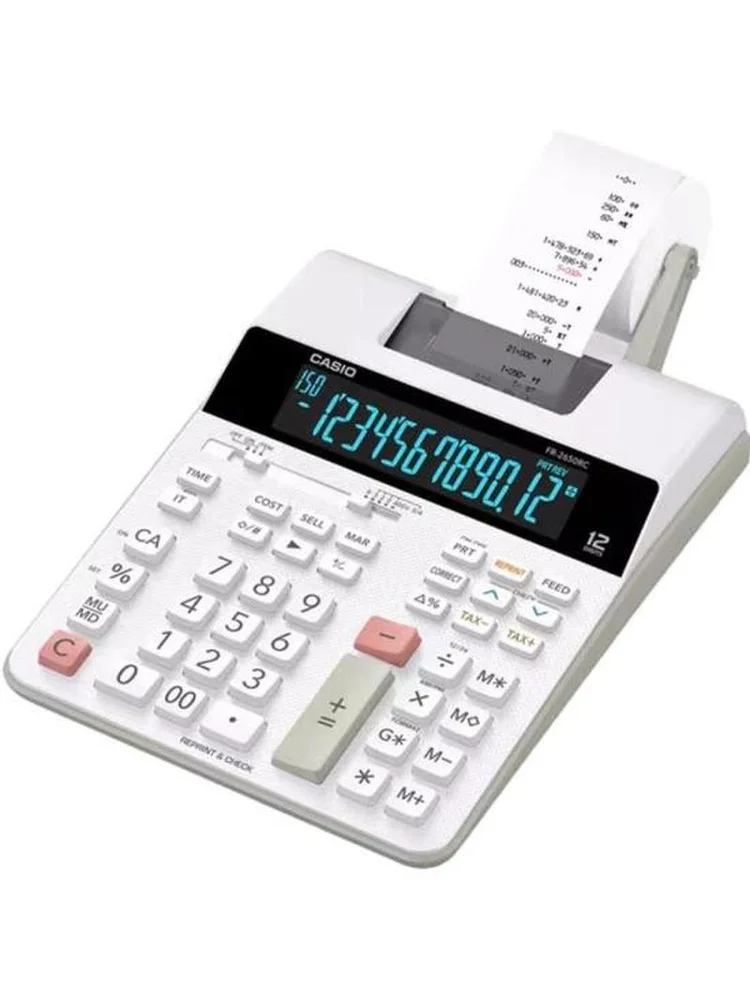 Calculadora Com Bobina, Display Lcd, 2.0 Linha , Com Relógio E Calendário, Fr-2650Rc-B-Dc Branca