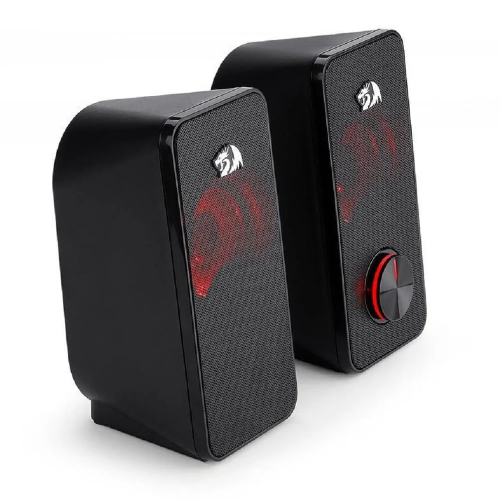 Caixa de Som Redragon Stentor GS500 2X3W 3.5MM Preto e Led Vermelho
