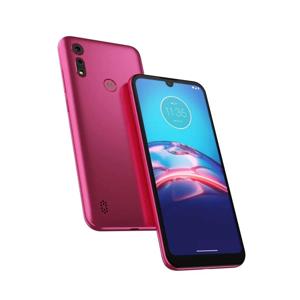 Smartphone Motorola E6S Rosa, Tela 6.1", 4G + Wi-Fi, 32GB, Android, Câm. traseira 13+2Mp, Câm. Frontal 5Mp