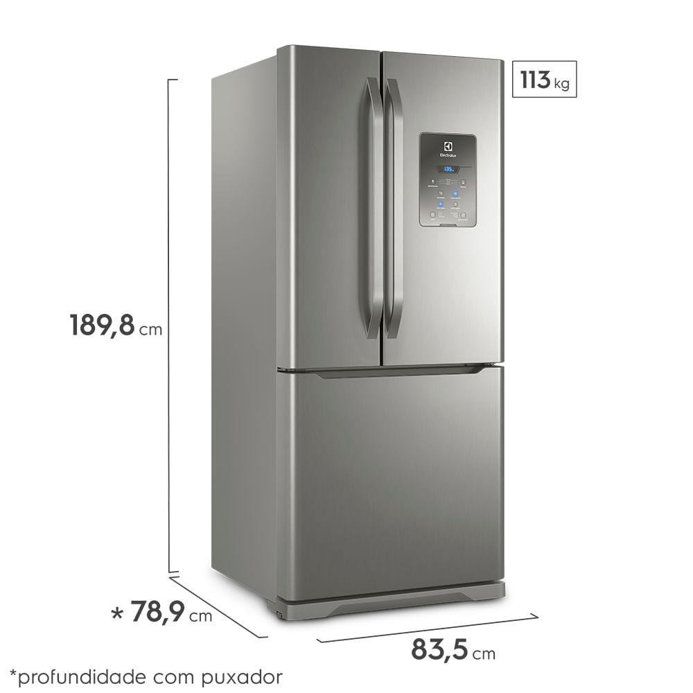 Geladeira/Refrigerador Electrolux Frost Free Inverse, 579 Litros, 3 Portas, 220V, Inox - DM84X Geladeira/Refrigerador Electrolux Frost Free Inverse, 579 Litros, 3 Portas, 220V, Inox - DM84X