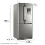 Geladeira/Refrigerador Electrolux Frost Free Inverse, 579 Litros, 3 Portas, 220V, Inox - DM84X
