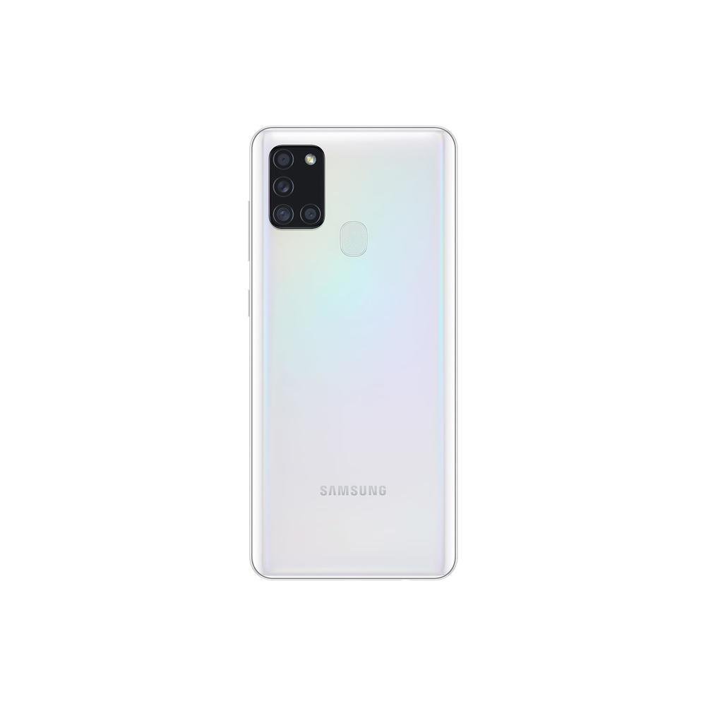 Smartphone Samsung Galaxy A21s Branco 64GB, Câmera Quádrupla,Tela Infinita de 6.5", Leitor de Digital, 4GB RAM, Carregamento Rápido e Android 10