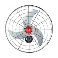 Ventilador de Parede Ventisol Industrial, 3 Pás, 230W, Bivolt, Preto e Prata
