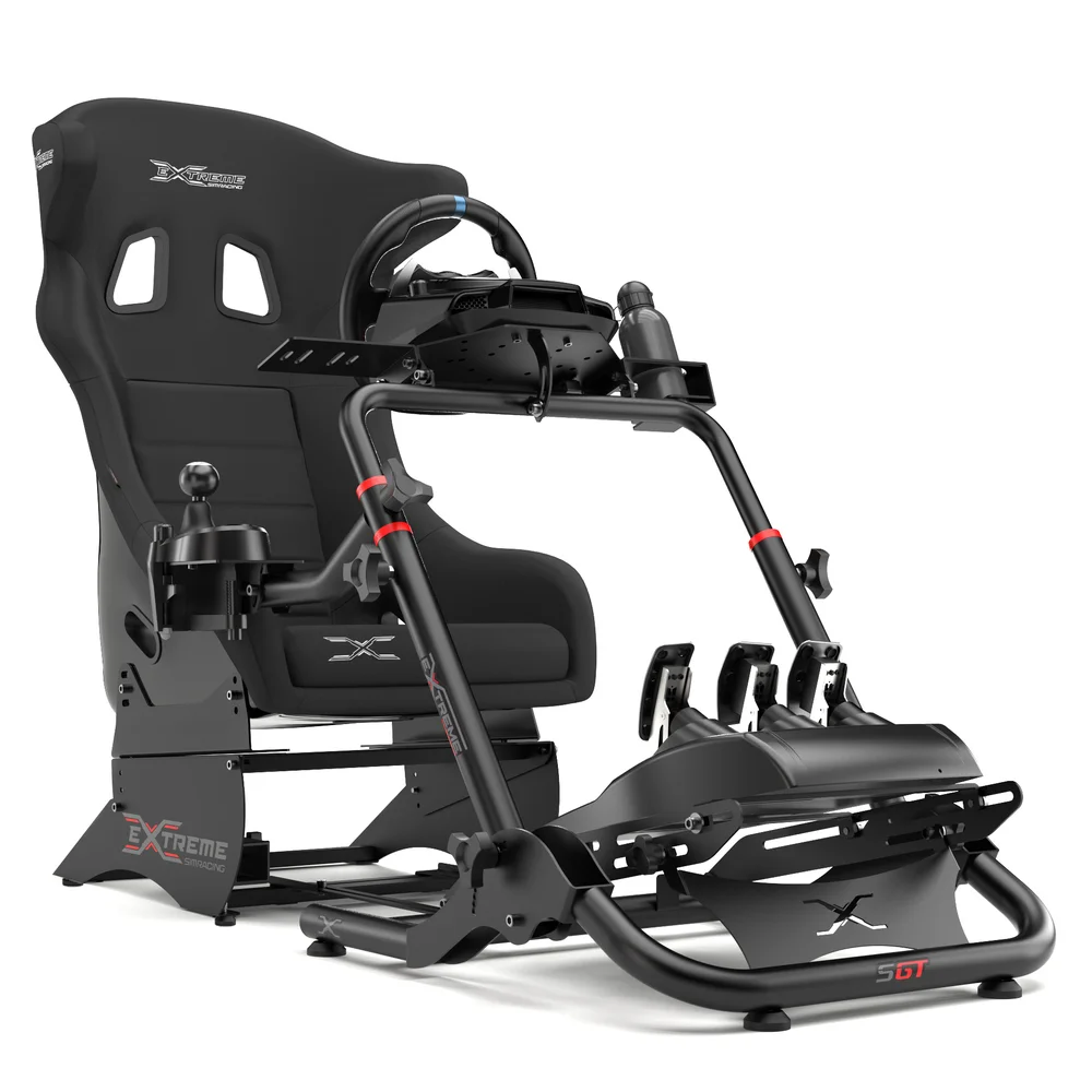 Suporte Para Volante Extreme Simracing SGT, Cockpit Simulador, Preto