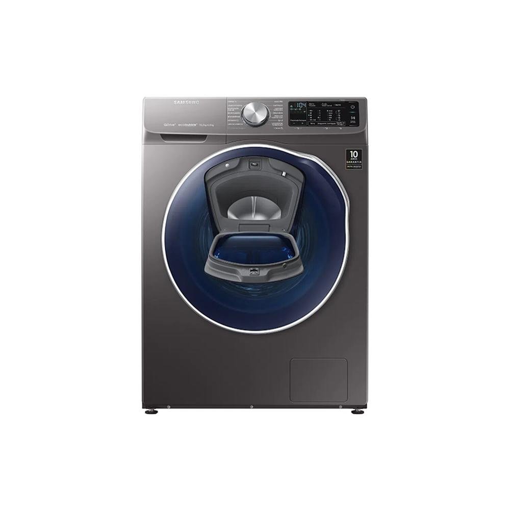 Lava e Seca Samsung Qdrive Conectada Wi-Fi, Ecobubble, Lavagem a Seco, Porta AddWash, Inox Look, 10,2/6 kg, 127V - WD10N64FOOX Lava e Seca Samsung Qdrive Conectada Wi-Fi, Ecobubble, Lavagem a Seco, Porta AddWash, Inox Look, 10,2/6 kg, 127V - WD10N64FOOX