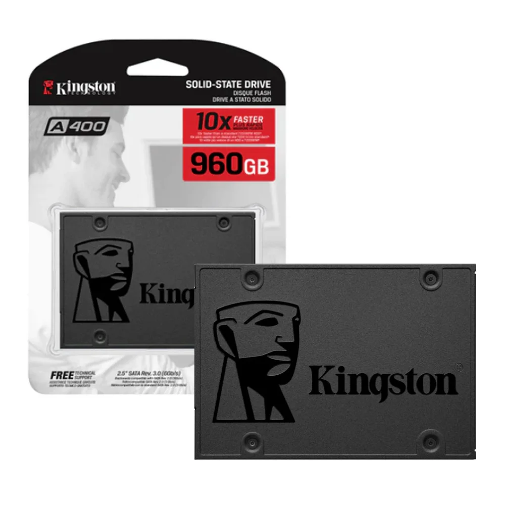 SSD Kingston A400 960GB, 2.5" SATA 3, Leitura 500MB/s E Gravação 450MB/s - Sa400s37/960g