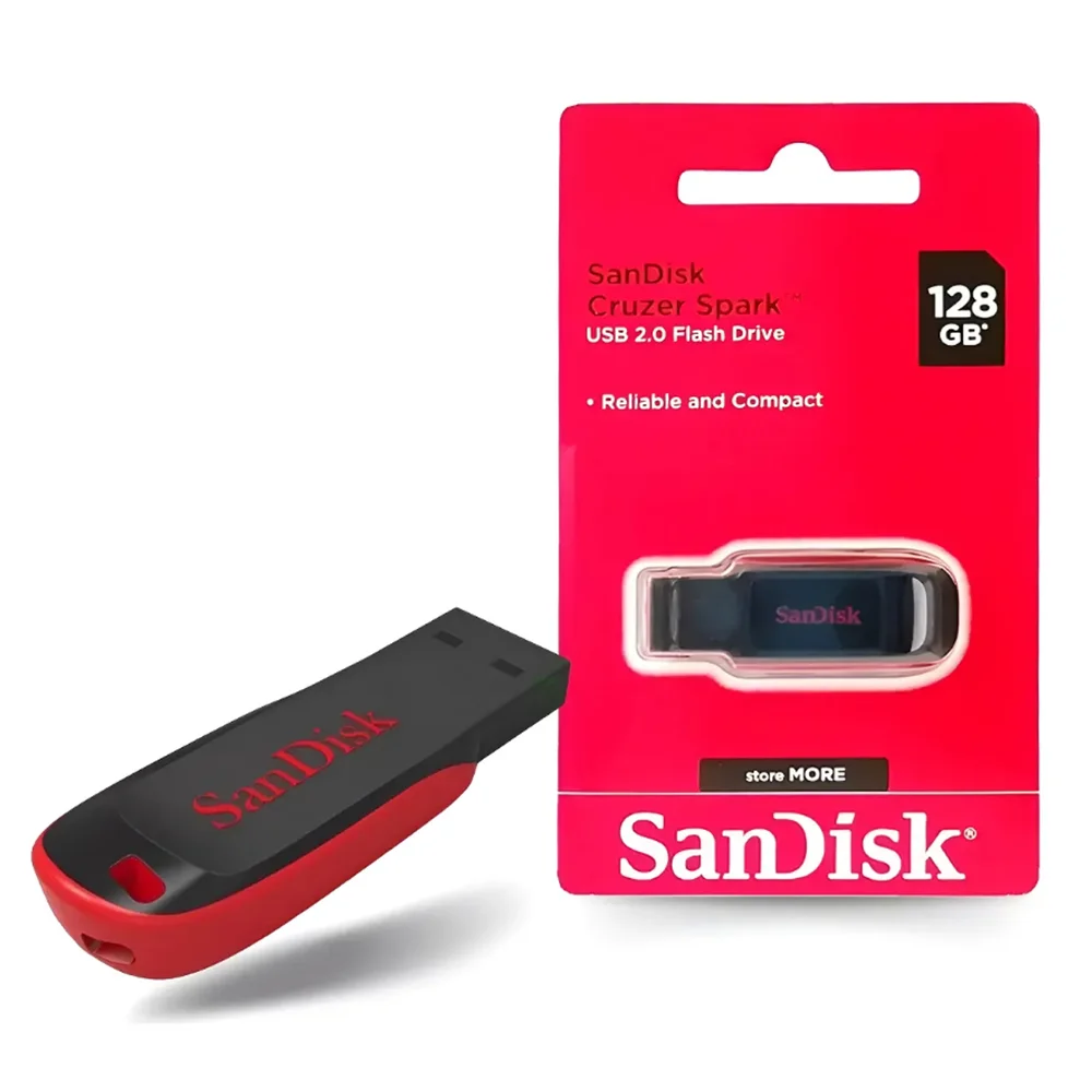 Pendrive 128GB Sandisk USB 20 SDCZ50128G KaBuM