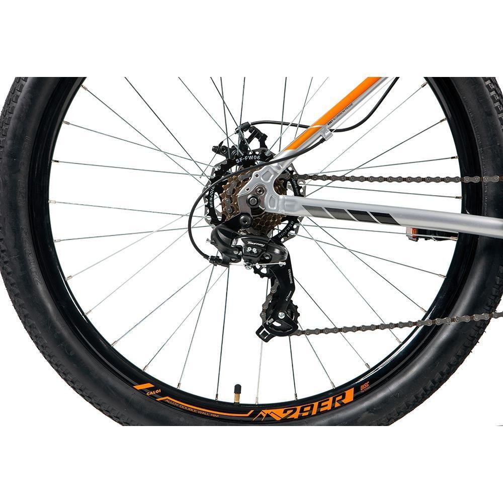 Bicicleta Mtb Caloi Two Niner Alloy Aro 29 com Suspensão Dianteira, Quadro Alumínio, Shimano, Freio à Disco e 21 Velocidades, Prata Bicicleta Mtb Caloi Two Niner Alloy Aro 29 com Suspensão Dianteira, Quadro Alumínio, Shimano, Freio à Disco e 21 Velocidades, Prata
