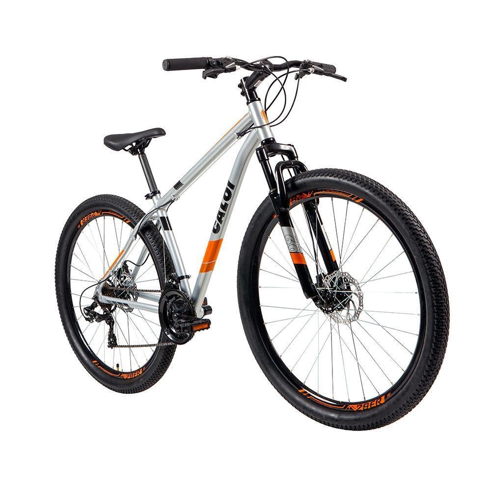 Bicicleta Mtb Caloi Two Niner Alloy Aro 29 com Suspensão Dianteira, Quadro Alumínio, Shimano, Freio à Disco e 21 Velocidades, Prata Bicicleta Mtb Caloi Two Niner Alloy Aro 29 com Suspensão Dianteira, Quadro Alumínio, Shimano, Freio à Disco e 21 Velocidades, Prata