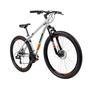 Bicicleta Mtb Caloi Two Niner Alloy Aro 29 com Suspensão Dianteira, Quadro Alumínio, Shimano, Freio à Disco e 21 Velocidades, Prata