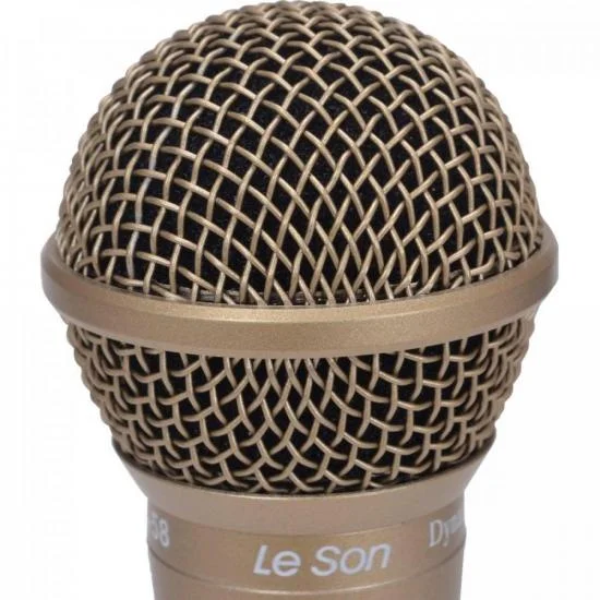 Microfone Dinâmico Leson, De Mão, Champanhe - LS58