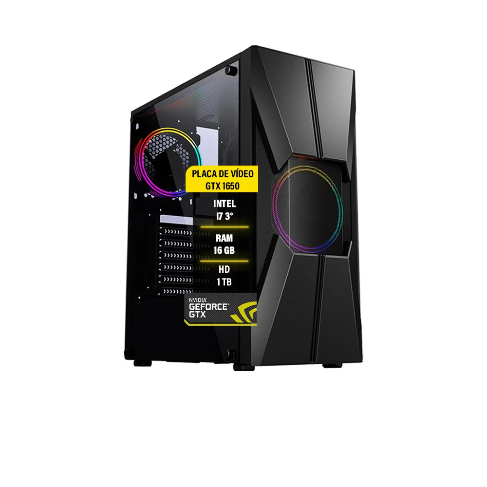 PC Gamer Amorim I7 16GB GTX 1650 SSD 120GB KaBuM