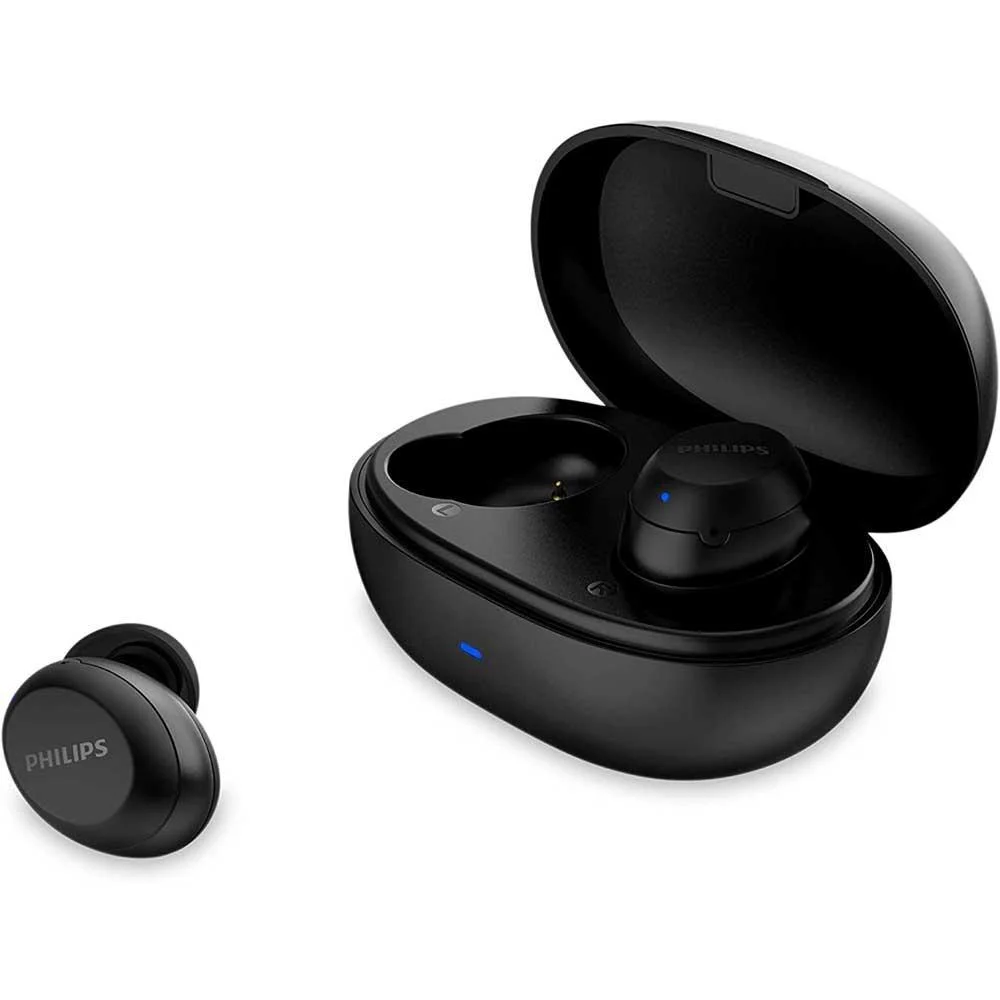 Fone de Ouvido Philips Intra-Auricular, True Wireless, Bluetooth, Preto - Tat1235bk/97 Fone de Ouvido Philips Intra-Auricular, True Wireless, Bluetooth, Preto - Tat1235bk/97