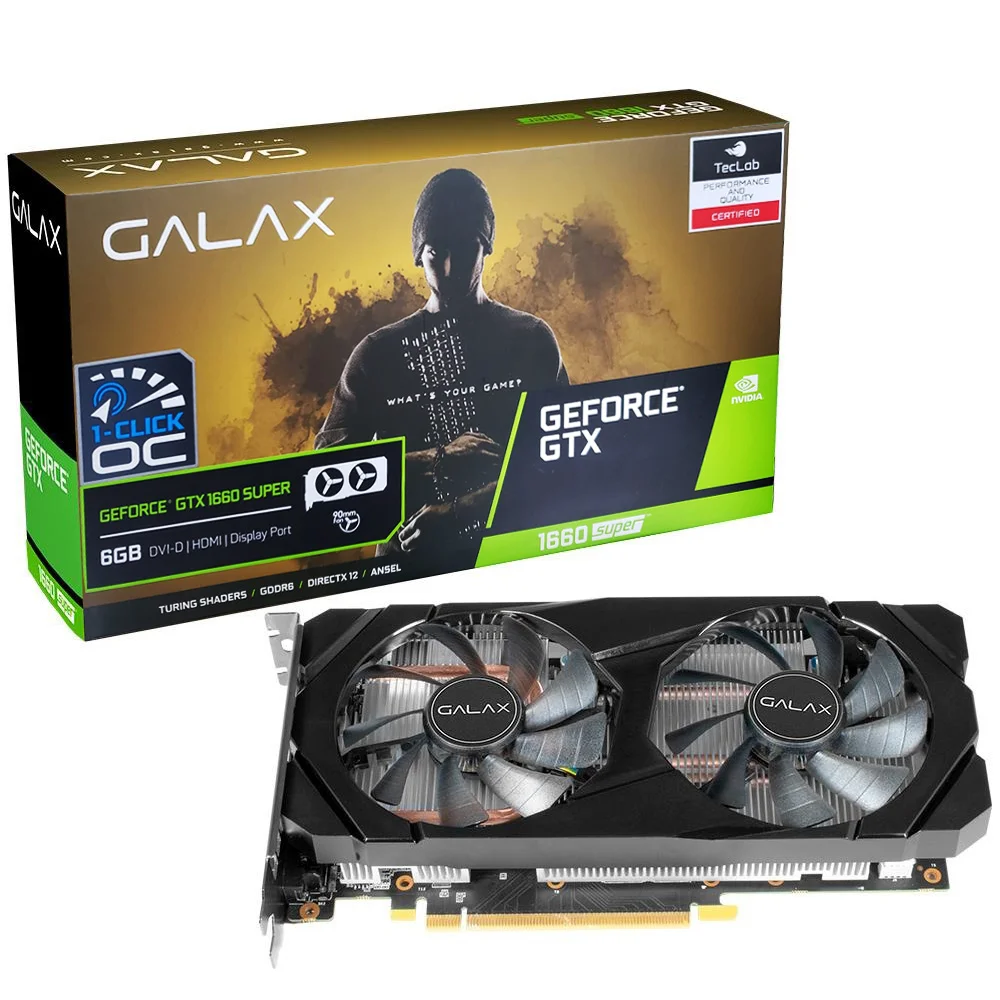 Placa de Vídeo Galax GTX 1660 Super KaBuM