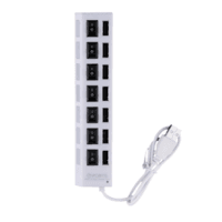 HUB Xtrad USB, 7 Portas 2.0, Branco - XT 2067