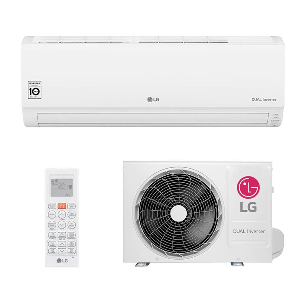 Ar Condicionado Split Hi Wall Inverter LG, Dual Compact 9000 Btu/h, Frio S4-q09wa5aa - 220 Volts Ar Condicionado Split Hi Wall Inverter LG, Dual Compact 9000 Btu/h, Frio S4-q09wa5aa - 220 Volts