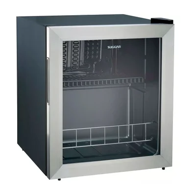 Frigobar Suggar Fb4611ix, 46 Litros, 127V, Inox, Com Degelo Manual e Porta De Vidro