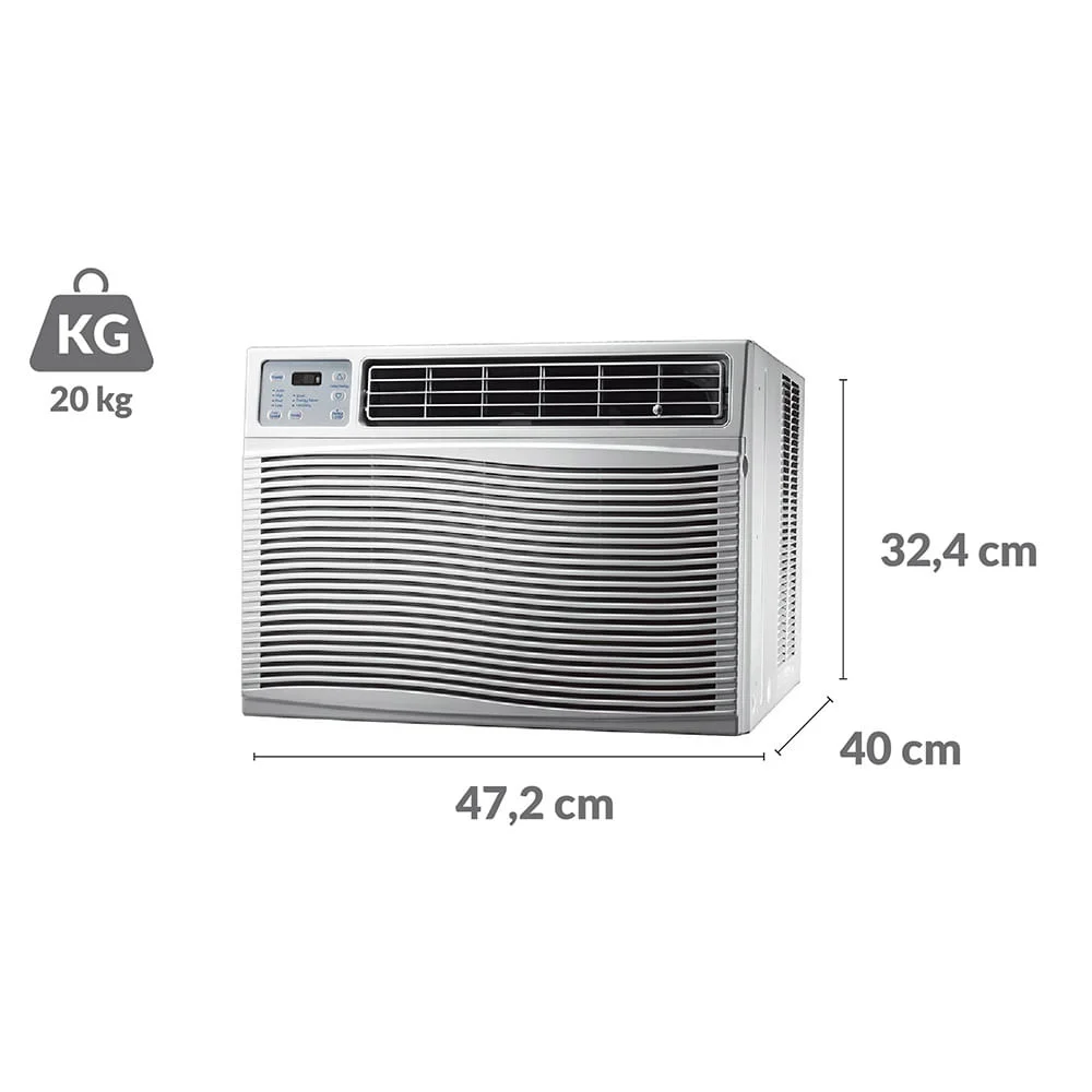 Ar Condicionado Gree Eletrônico, De Janela, 7500 Btu/H, 127V, Frio - Gjc07bk-A3nrnd2a
