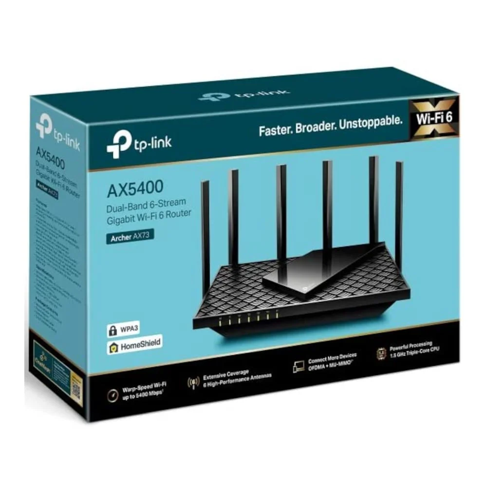 Roteador TP-LINK, Wi-fi, 6 Gigabit, Ax5400, Dual Band Archer, Ax73(us) Roteador TP-LINK, Wi-fi, 6 Gigabit, Ax5400, Dual Band Archer, Ax73(us)