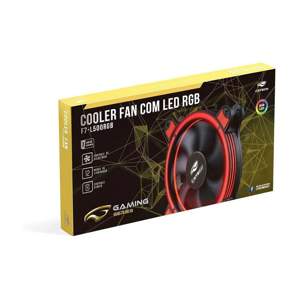 Cooler FAN C3Tech, RGB LED - F7-l500RGB Cooler FAN C3Tech, RGB LED - F7-l500RGB