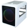 Gabinete Gamer K-Mex Microcraft IV, Com 1 Fan LED Multicor 200mm, Cubo, Branco - Cg-04rc