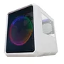 Gabinete Gamer K-Mex Microcraft IV, Com 1 Fan LED Multicor 200mm, Cubo, Branco - Cg-04rc