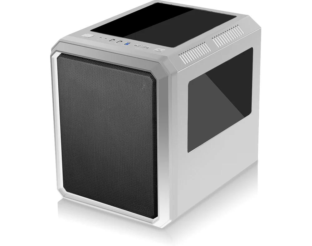 Gabinete Gamer K-Mex Microcraft IV, Com 1 Fan LED Multicor 200mm, Cubo, Branco - Cg-04rc Gabinete Gamer K-Mex Microcraft IV, Com 1 Fan LED Multicor 200mm, Cubo, Branco - Cg-04rc