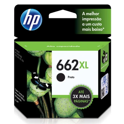Cartucho de Tinta HP 662xl Preto Cz105ab KaBuM