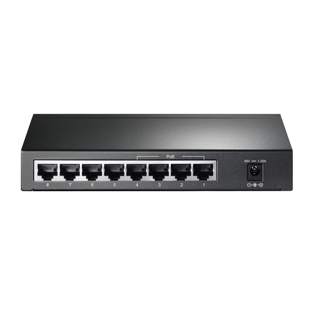 Switch 8 Portas 10/100/1000 Gigabit 4 Portas Poe Mesa Tl-sg1008p Tp Link