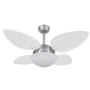 Ventilador De Teto Volare Escovado Vr42 Petalo Palmae Branco 127V