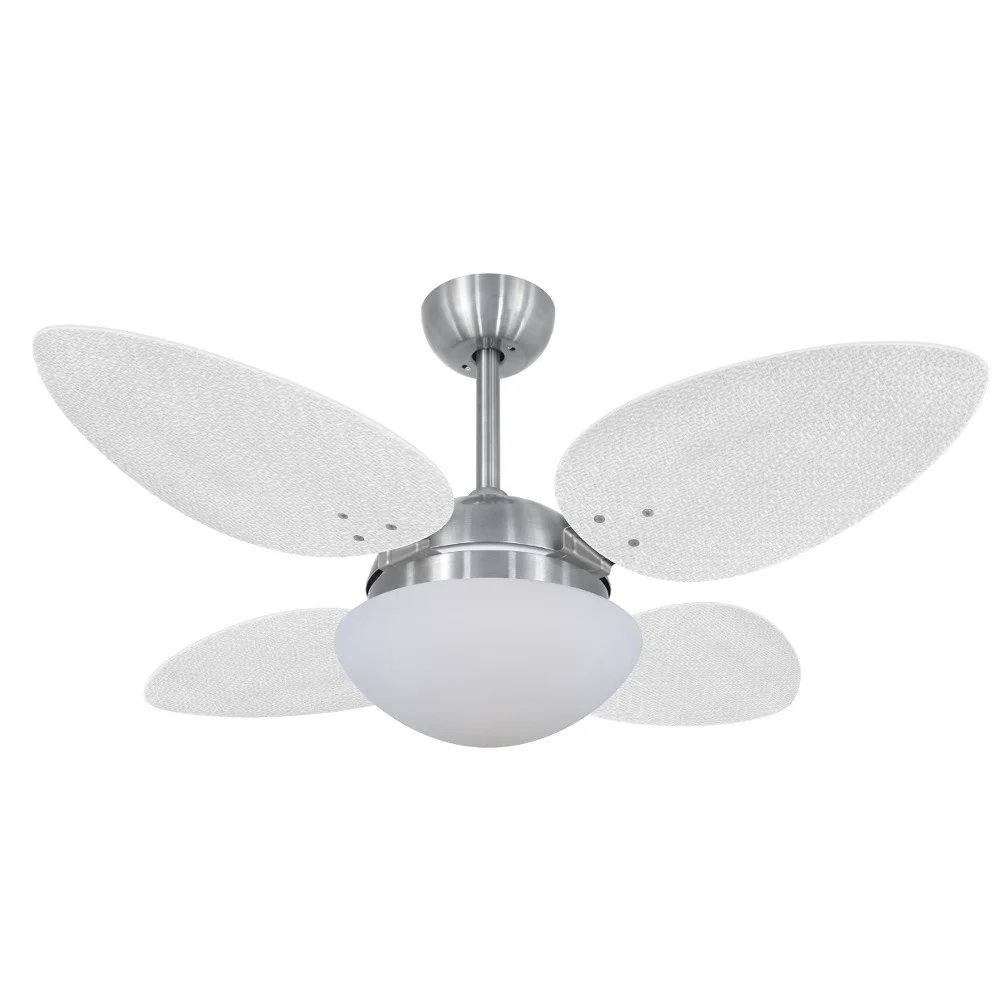 Ventilador De Teto Volare Escovado Petalo Palmae Branco 127V