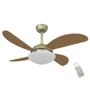 Ventilador De Teto Volare Gold Fly Natural 127V e Controle Remoto