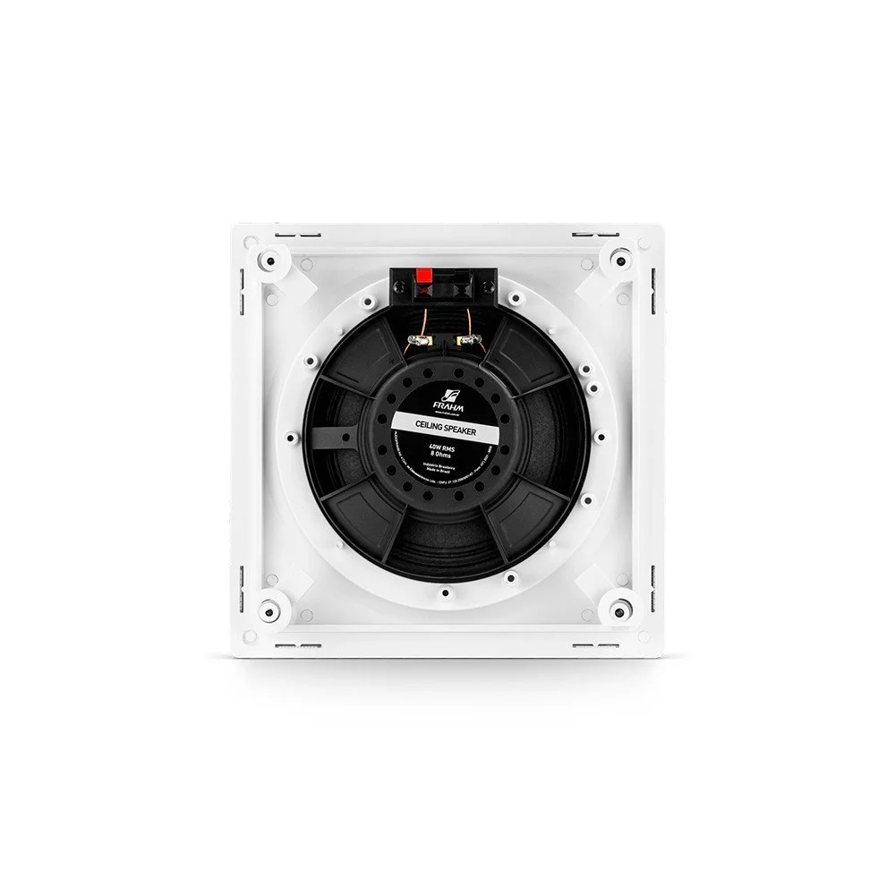 Caixa Acústica de Embutir Frahm, 6", 40W, Quadrada, Branco