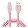 Cabo Micro Usb, Sincronização E Recarga 12w 2.4a, Tecido Reforçado, 1 Metro, Rosa, Cnv510pk, Elg