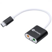 Adaptador P2 Duas Vias Para USB-C Vinik, Fone + Microfone - ADFMUSBTC