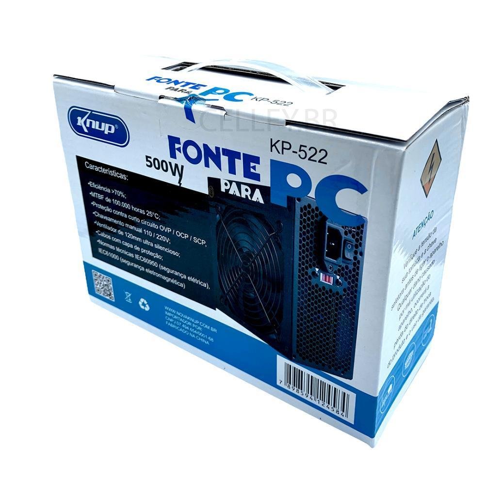 Fonte Foneng ATX, 500W Real - HDW0002 Fonte Foneng ATX, 500W Real - HDW0002