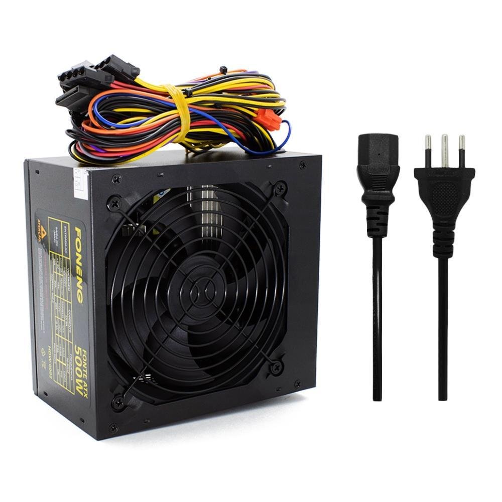 Fonte Foneng ATX, 500W Real - HDW0002 Fonte Foneng ATX, 500W Real - HDW0002