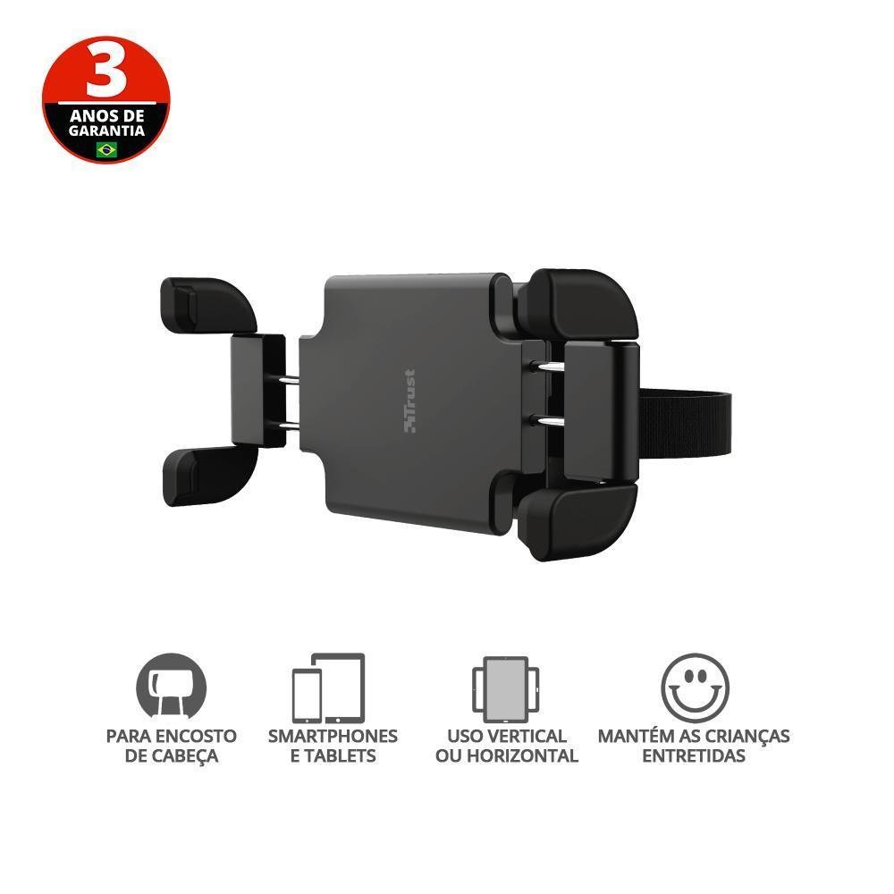 Suporte Veicular Para Celular E Tablet Trust Rehno - T23699