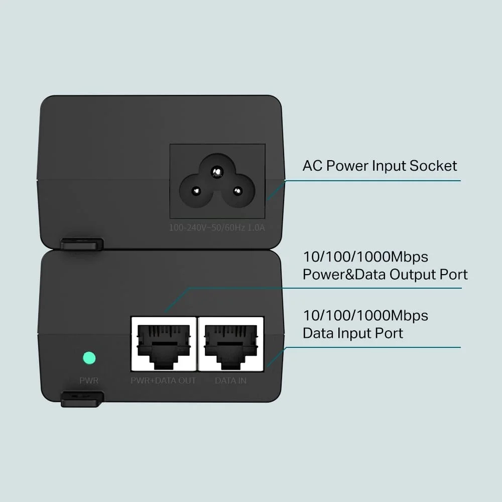 Injetor Fonte Poe+ Tp-link 30w P/ Acess Point V2 - Tl-poe160s Injetor Fonte Poe+ Tp-link 30w P/ Acess Point V2 - Tl-poe160s