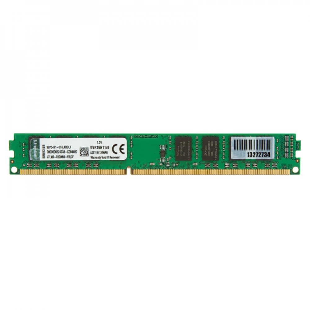 Memória Kingston UDIMM, 8GB, 1600MHz, DDR3, Para Desktop KVR16N11/8 Memória Kingston UDIMM, 8GB, 1600MHz, DDR3, Para Desktop KVR16N11/8